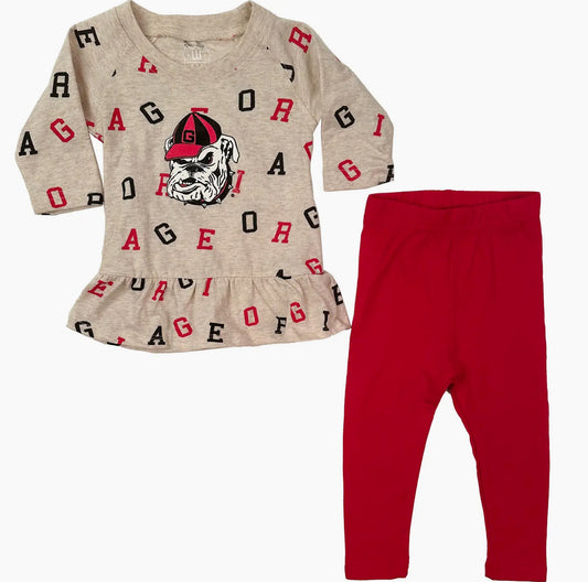 Ga. Bulldog Legging Set