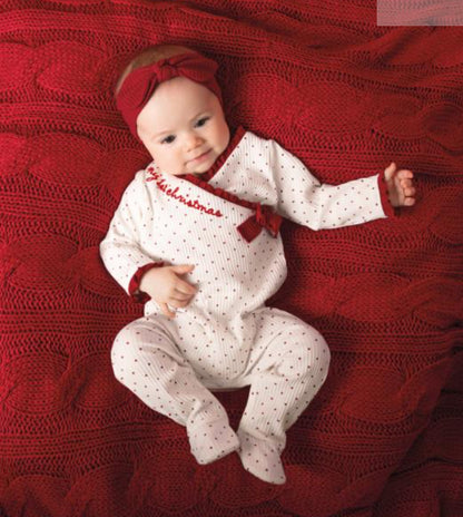 My First Christmas Footie w/Headband