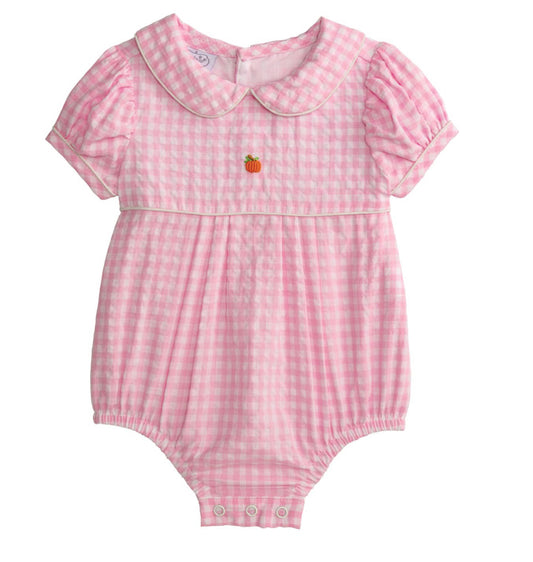 Pink Gingham Pumpkin Bubble