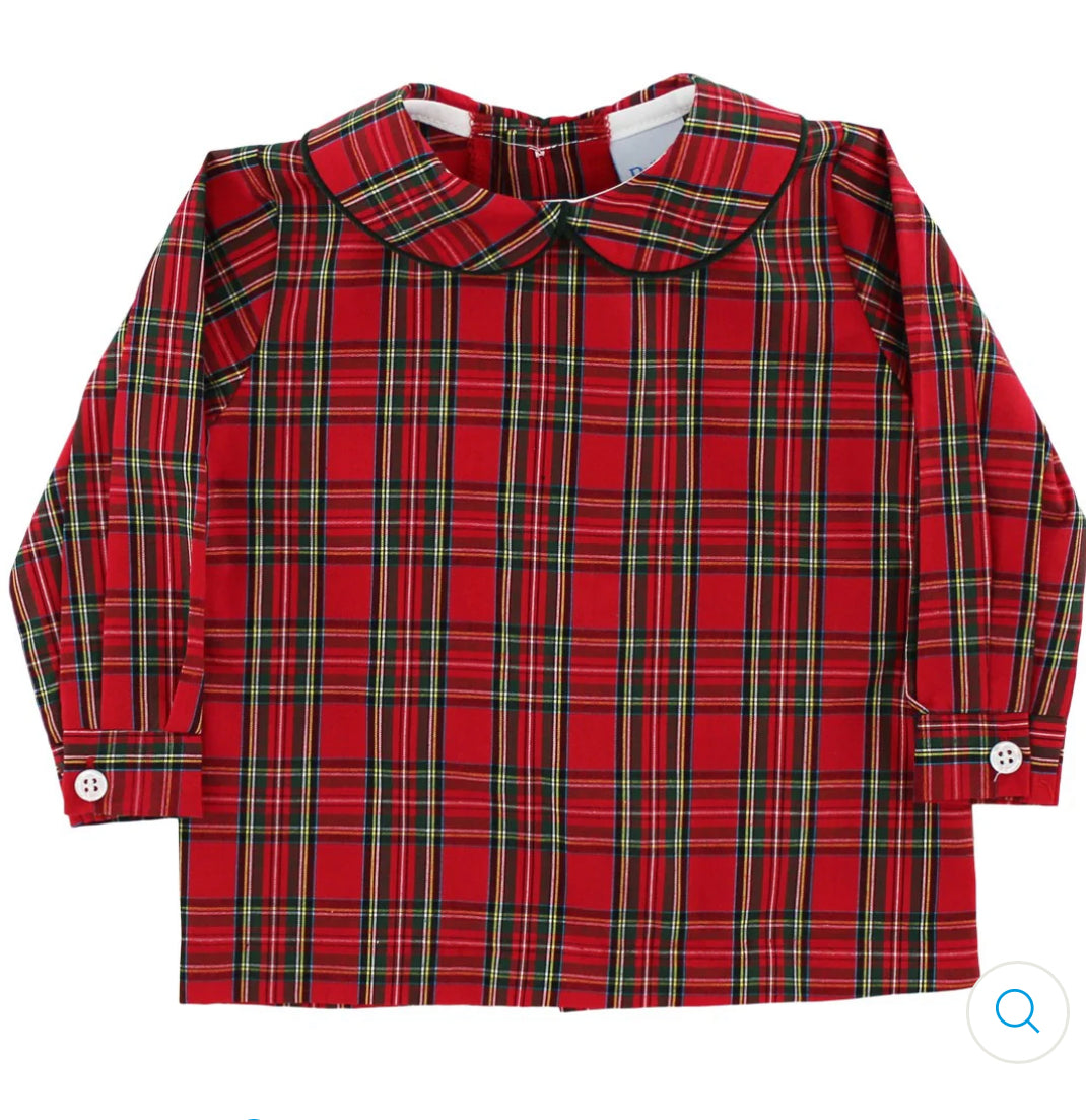 Bailey Boys Tartan Plaid Piped Shirt