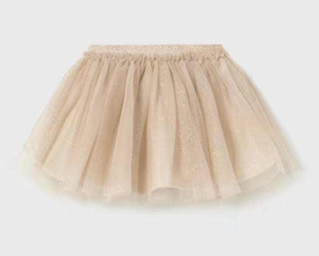 Gold Glitter Tulle Skirt