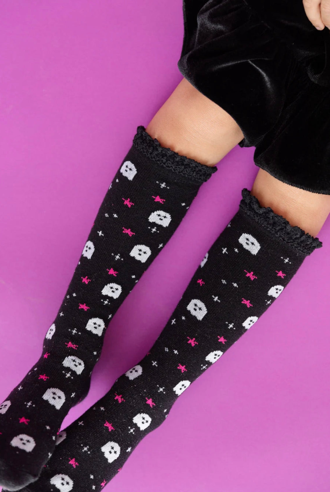 Lace Top Knee High Socks