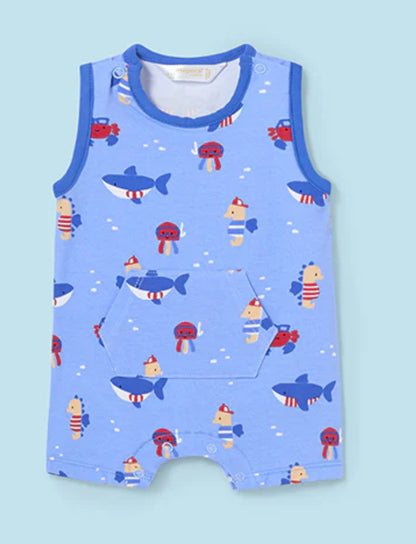 2pc Crab, Whale, Octopus, & Shark Romper