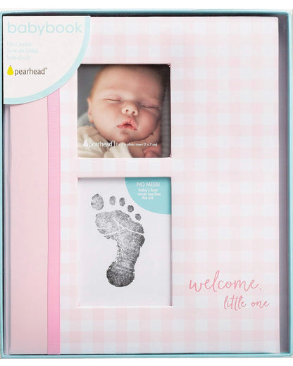 Welcome Little One Gingham Baby Book