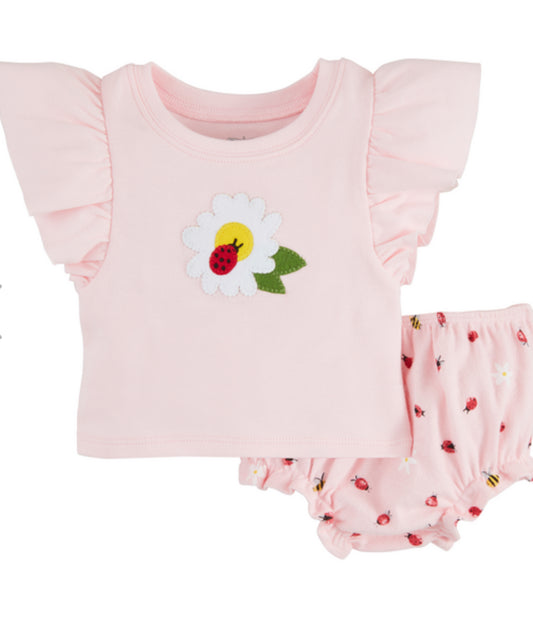 Ladybug Pinafore Set