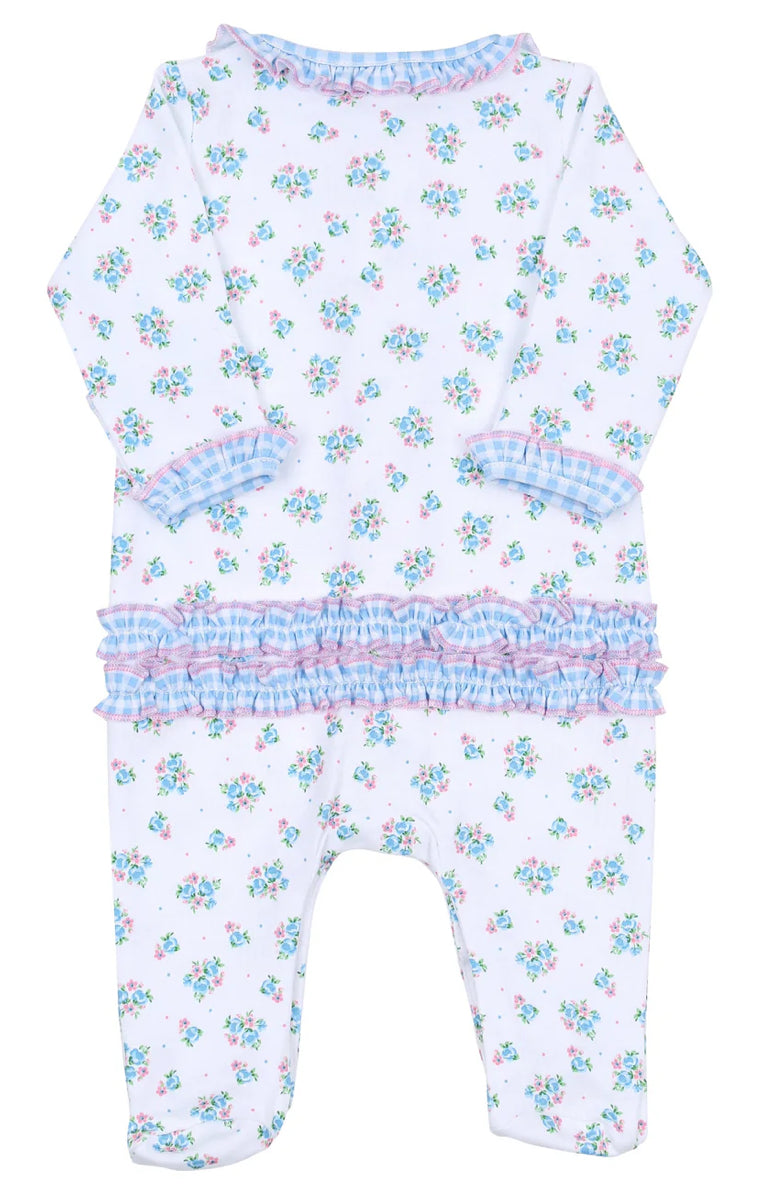 Sky Blue Ruffle Footie