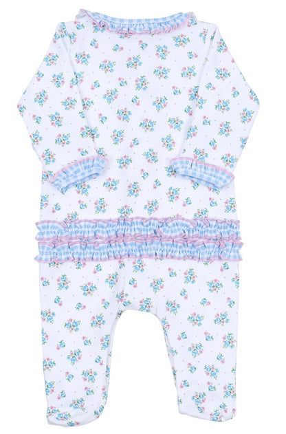 Sky Blue Ruffle Footie