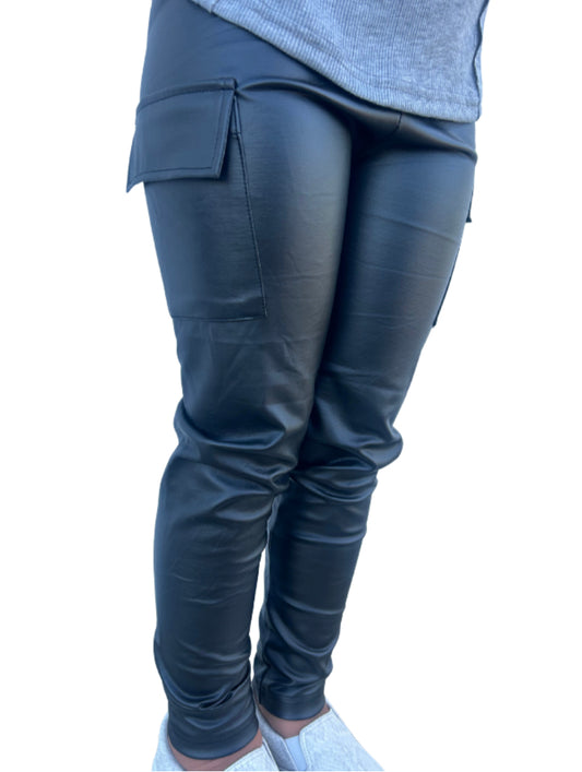 Black Pleather Legging