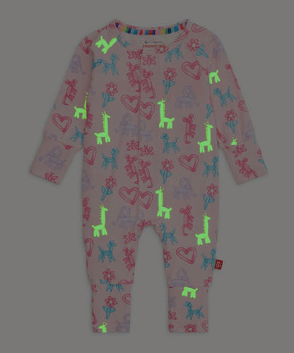 Pink Party Animals Glow Coverall