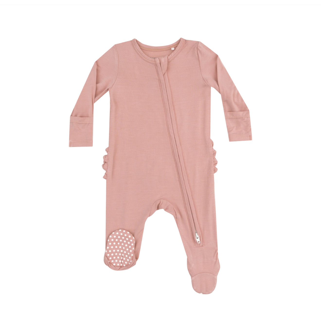 Solid Ruffle Back Footie