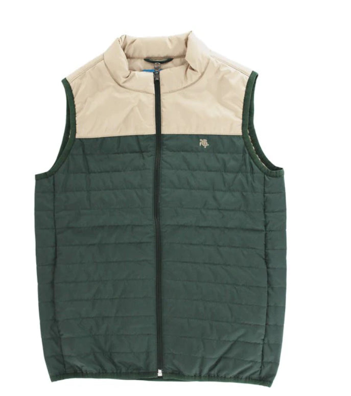 Forest & Tan Quilted Vest