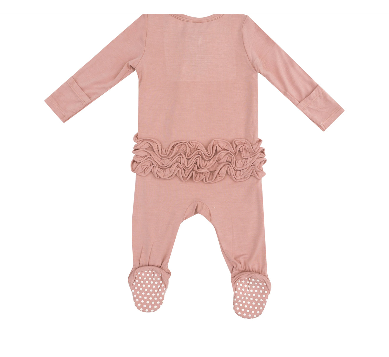 Solid Ruffle Back Footie