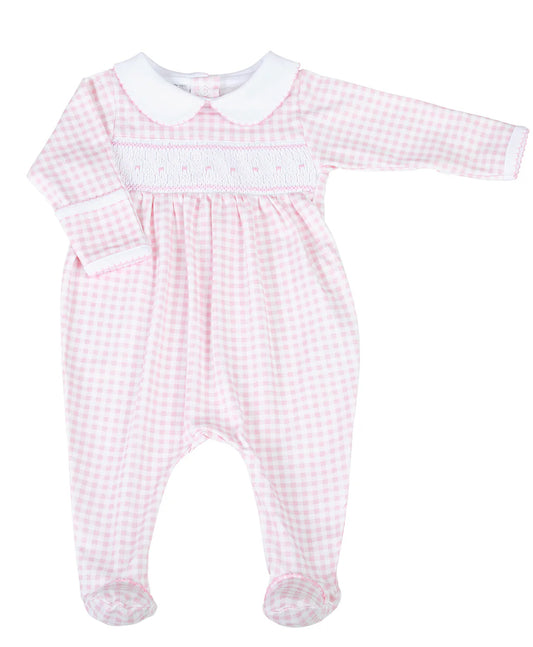 Mini Check Smocked Footie