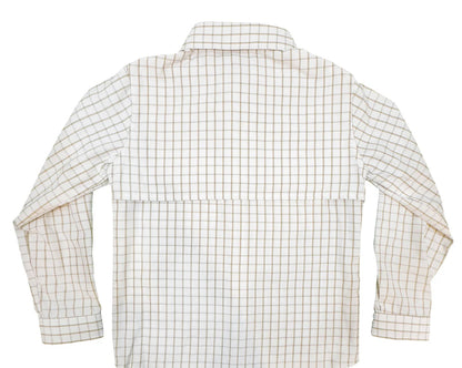 Khaki  Plaid Flagler Fishing Shirt