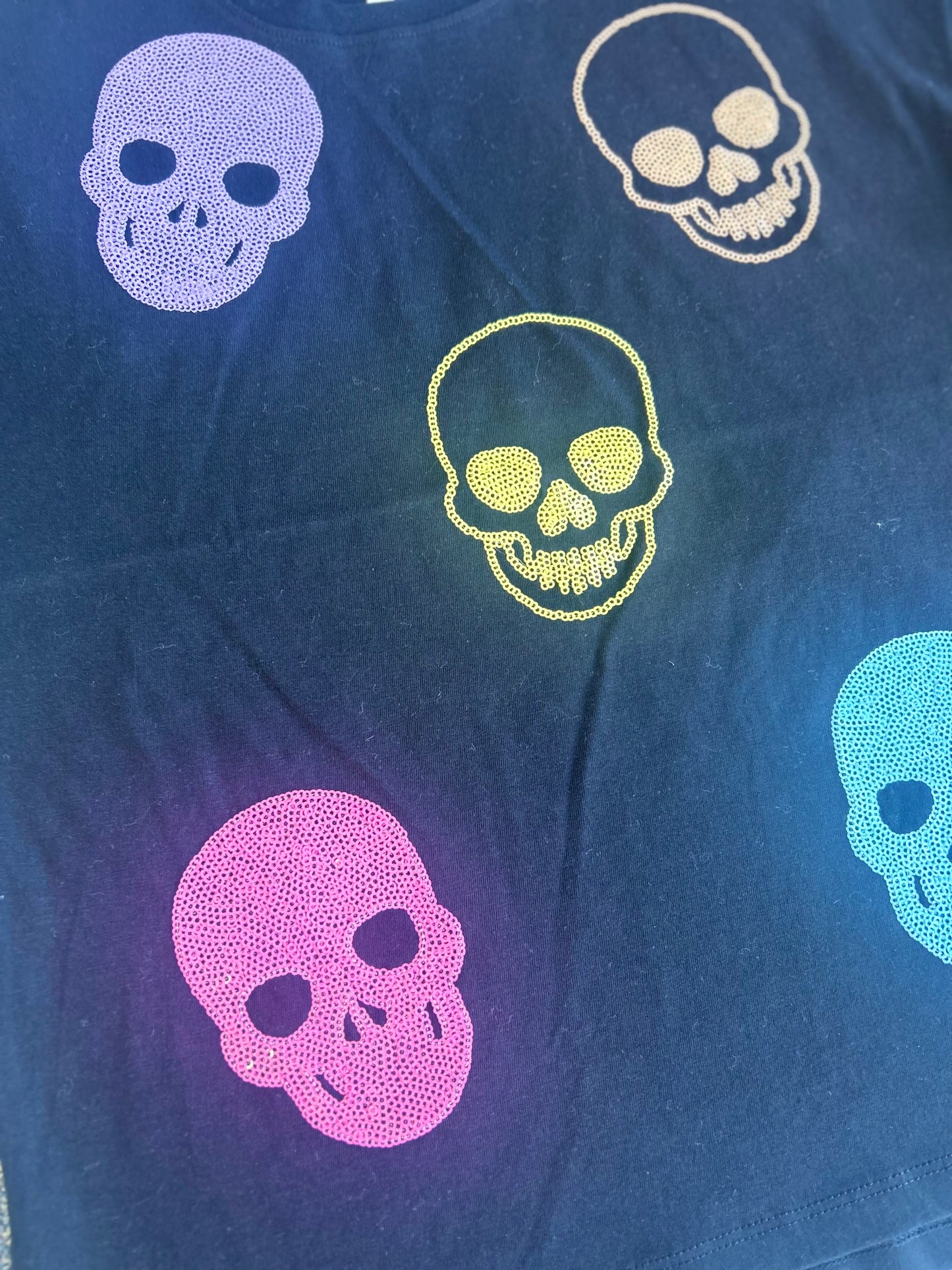 Sequin Skull Tee