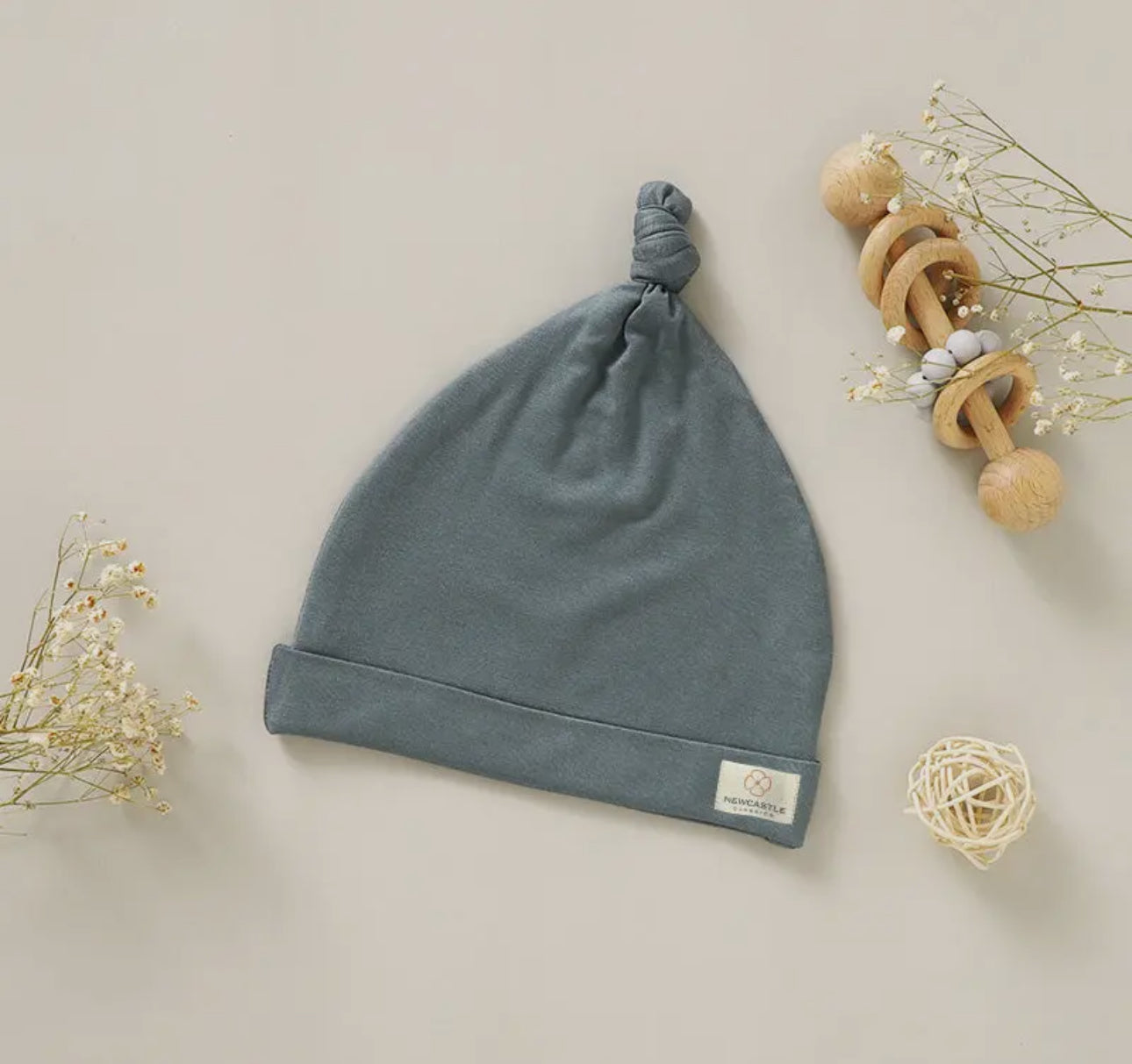 Jersey Knitted Knot Beanie Hat