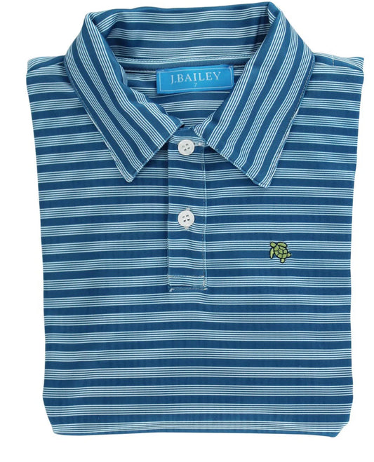 Long Sleeve Striped Polo