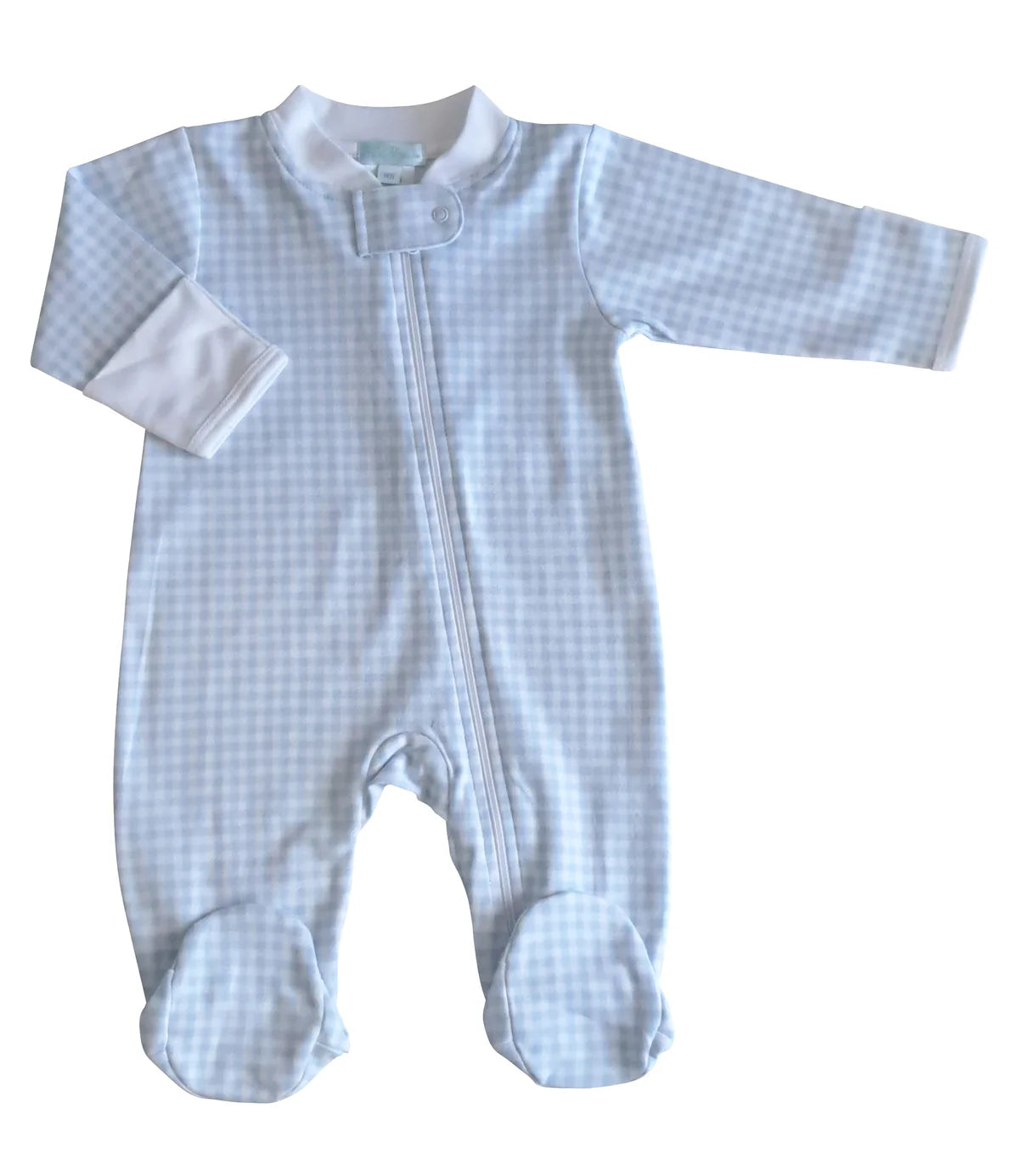 Baby Boy Blue Check Footie