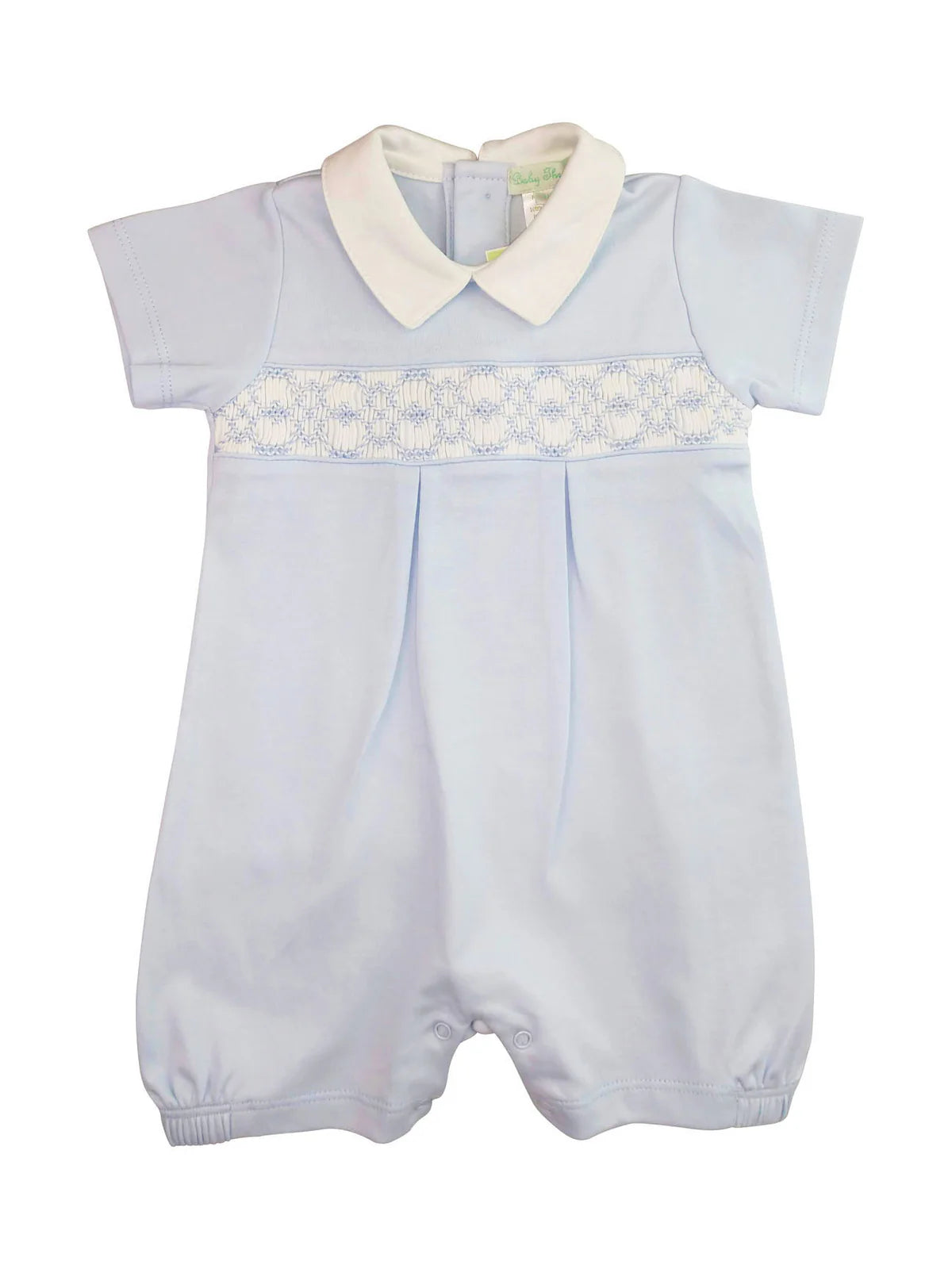 Blue Smock Boy Romper