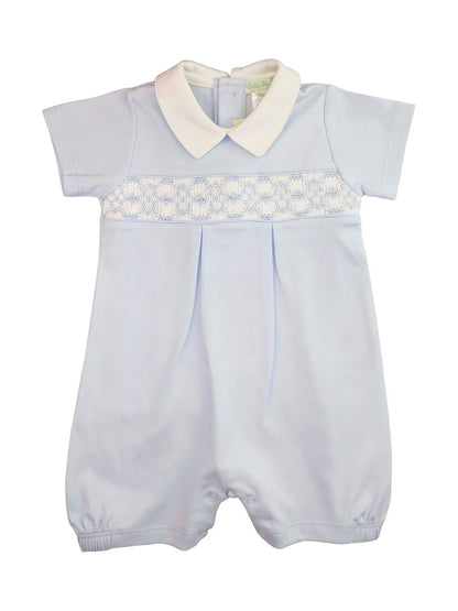 Blue Smock Boy Romper
