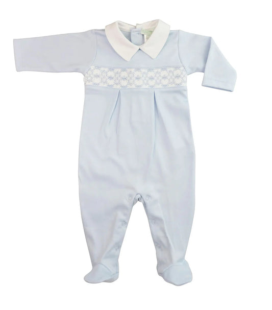 Baby Boy Hand Smocked Footie