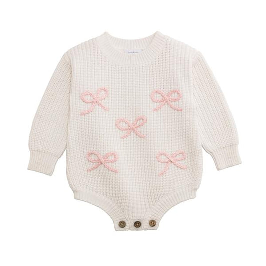Bow Chainstitch Sweater Bubble