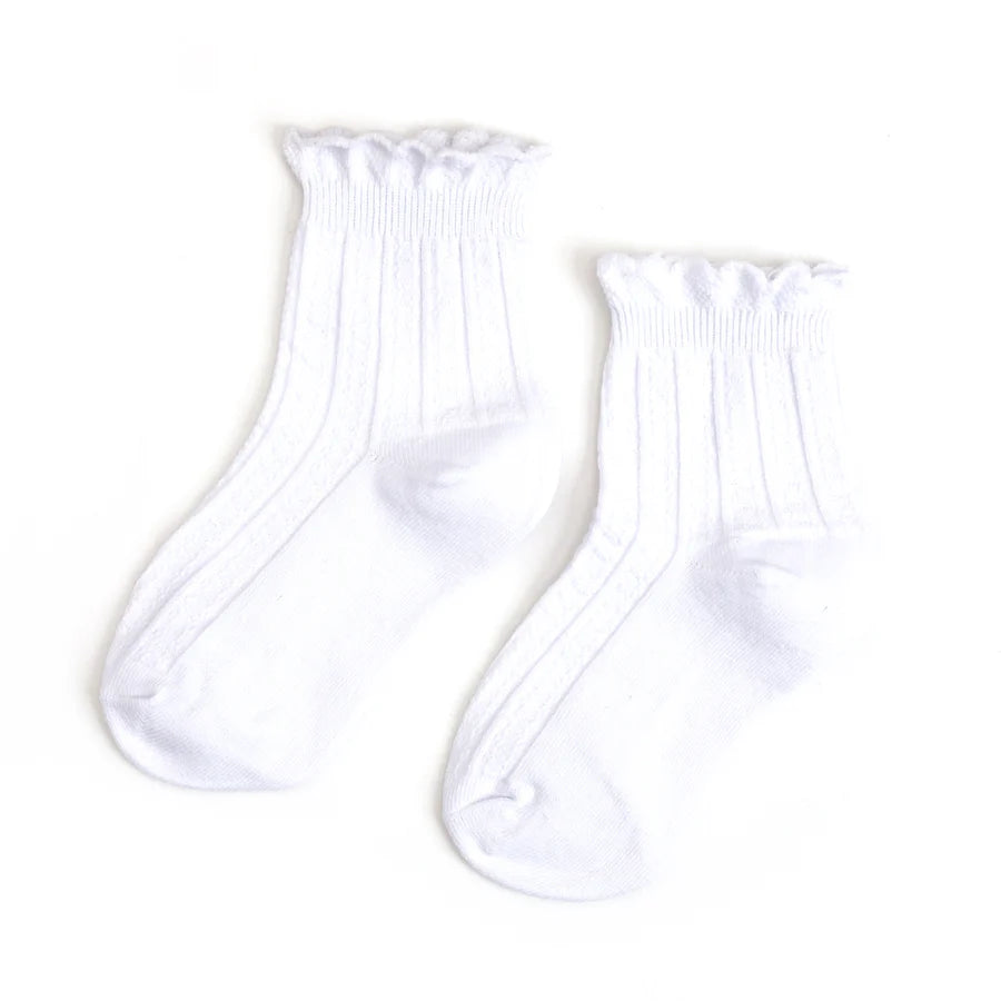 Scalloped Frilly Midi Socks