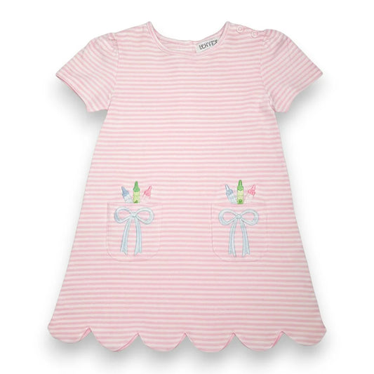 Crayon Pocket Scallop Dress
