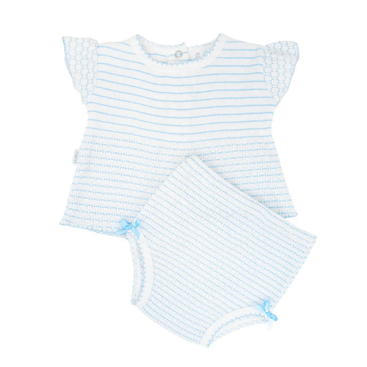 Flutter Sleeve Pinstripe SS