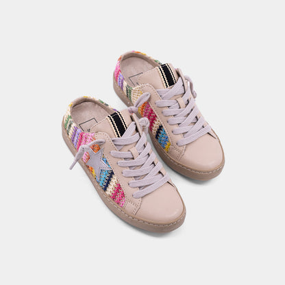 Bright Multi Stripe Slide Ons