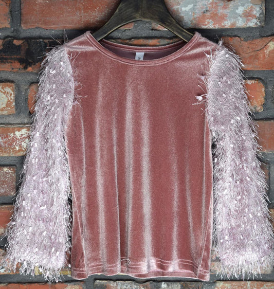 Dusty Pink Shaggy Top