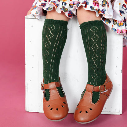 Forrest Fancy Scalloped Knee High Socks