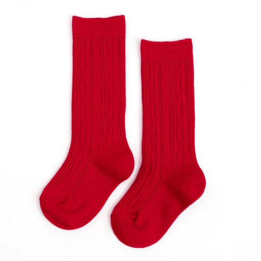 Apple Red Knee High Socks