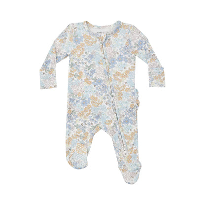 Edith’s Floral Ruffle Footie