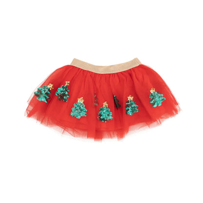 Christmas Tree Sequin Tulle Skirt