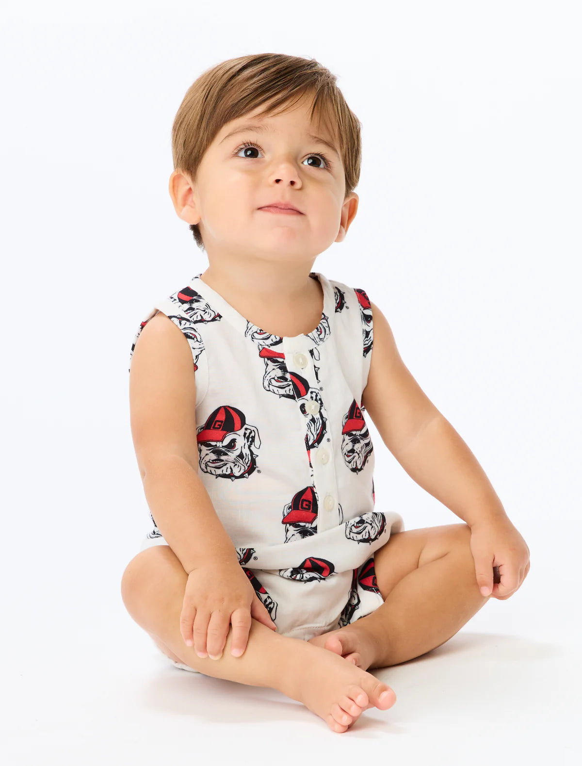 Georgia Bulldog Unisex Henley Romper