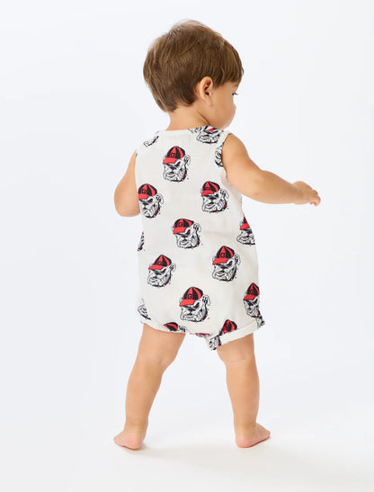 Georgia Bulldog Unisex Henley Romper