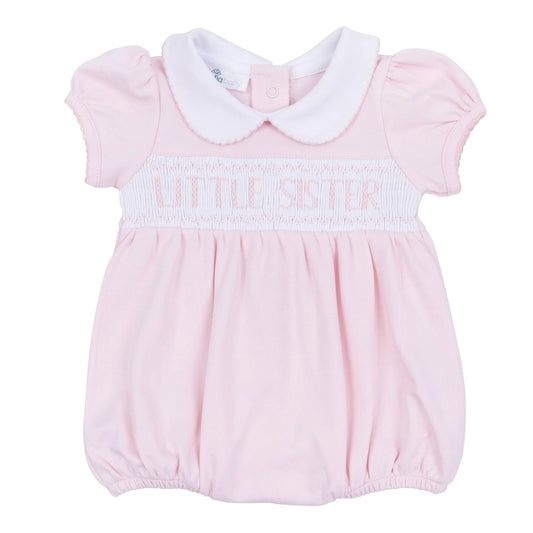 Little Sister Smocked Short Sleeve Bubble
