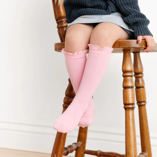 Blossom Lace Knee High Socks