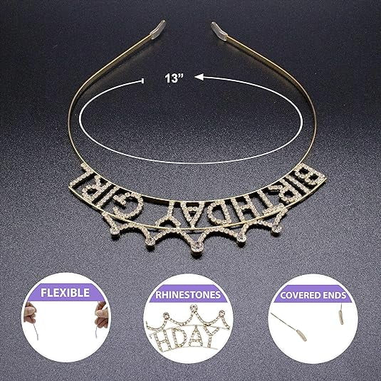 Birthday Girl Crown Headband
