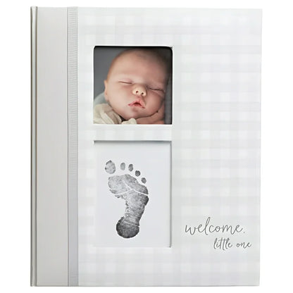 Welcome Little One Gingham Baby Book