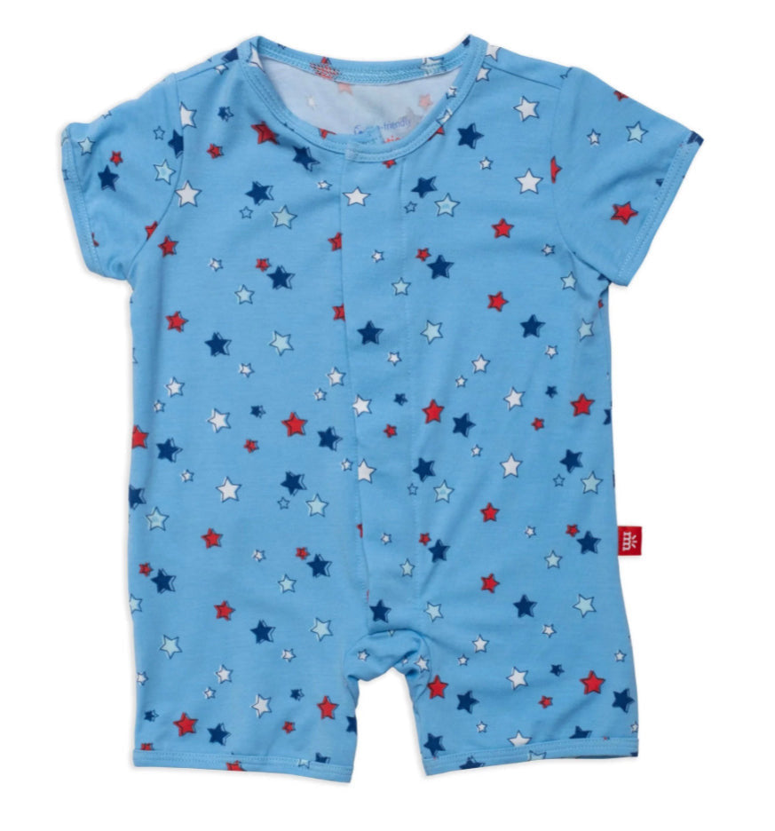 Magnetic Me red whit and blue romper