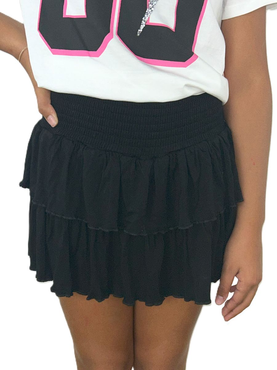 Black Ruffle Skort