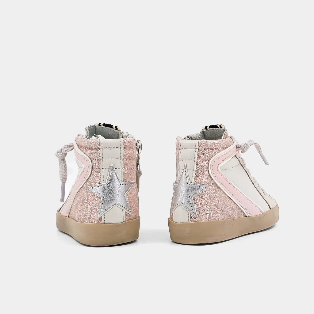 High Top Champagne Glitter Shoes