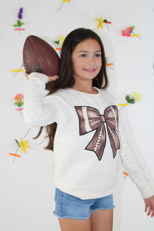 Football Bow Sweatshirt