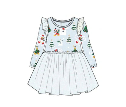 Snow Excited Mickey Tutu Ruffle Dress