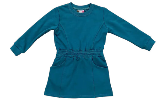 Teal Sweatshirt Dress