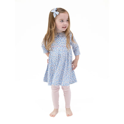 Country Calico Pleat Dress + Leggings