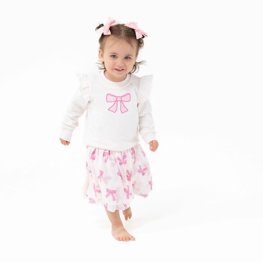 Bow Ruffle Sweatshirt