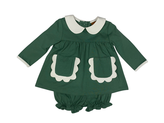 Reese Scalloped Pocket Bloomer Set